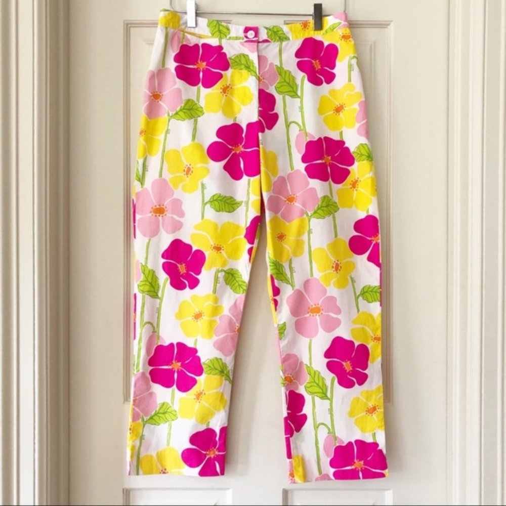 VTG Lilly Pulitzer, High Waisted Floral Ankle Pant
